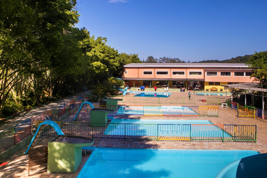 Visitantes curtindo a estrutura do clube