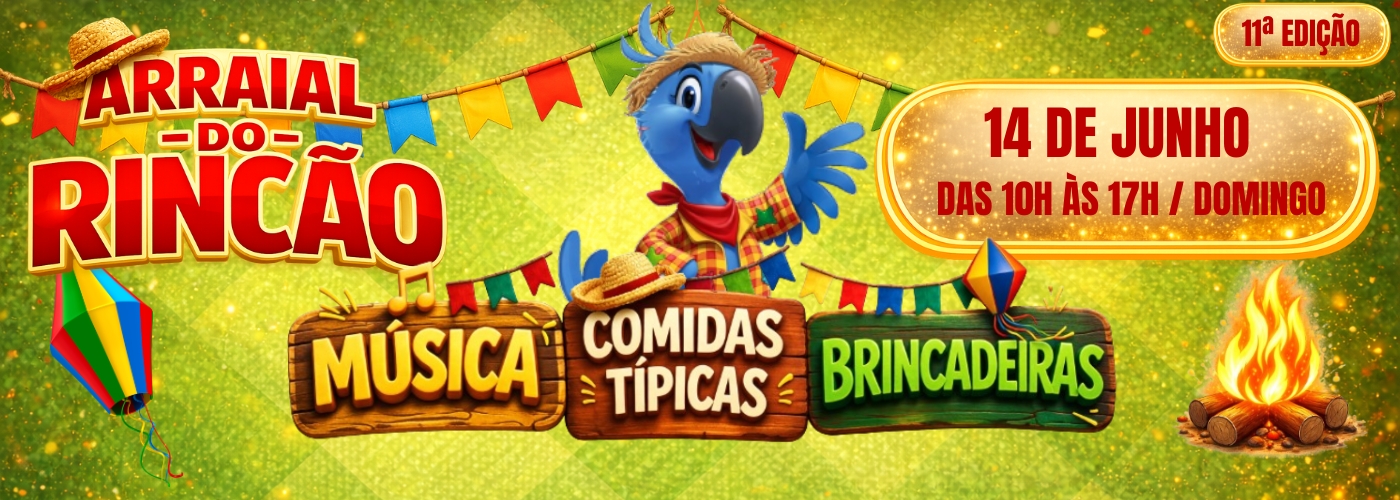 Banner da Festa Julina de 14 de junho de 2026