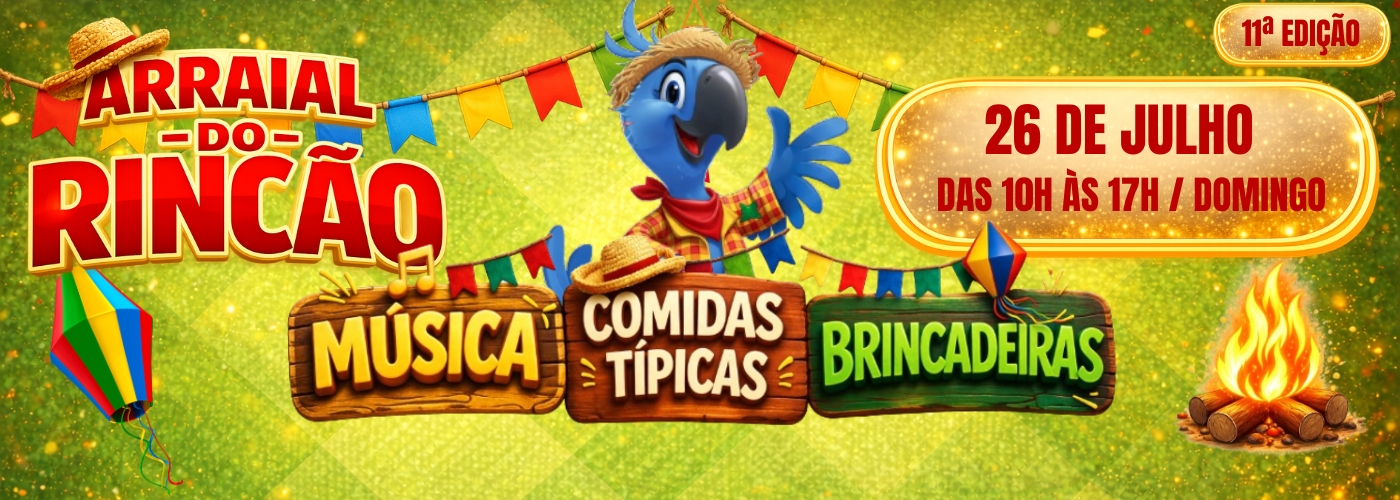 Banner da Festa Julina de 26 de julho de 2026